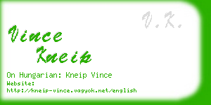 vince kneip business card